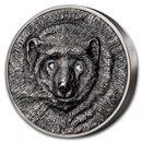 2020 Mongolia 1 kilo Antique Silver Wildlife Gulo Gulo -Wolverine 2020 Mongolia 1 kilo Antique Silver Wildlife Gulo Gulo -Wolverine